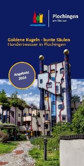 Ansicht des Informationsflyers zum Thema "Hundertwasser in Plochingen - Wohnen unterm Regenturm"