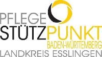 Logo des Pflegestützpunktes des Landkreises Esslingen in den Farben Schwarz, Gelb und Grau.