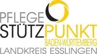 Logo des Pflegestützpunktes des Landkreises Esslingen in den Farben Schwarz, Gelb und Grau.