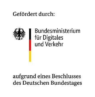 Logo des Zuwendungsgebers Bundesministerium für Digitales und Verkehr