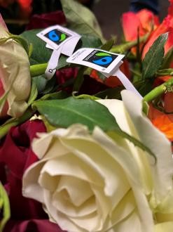 Foto: Michael Mikolajczak Mit dem Fairtrtade-Logo zertifizierte Rosen