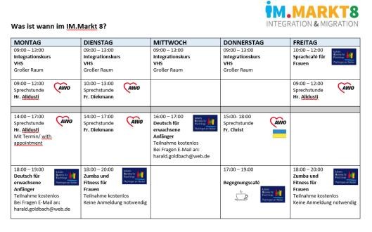 Was ist wann im im.Markt 8