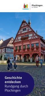 Ansicht des Informationsflyers zum Thema "Geschichte entdecken - Rundgang​ durch Plochingen"