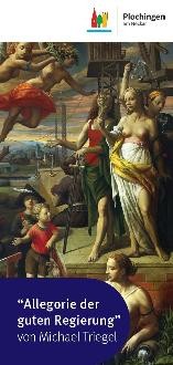 Ansicht des Informationsflyers zum Thema "Allegorie der guten Regierung" von Michael Triegel