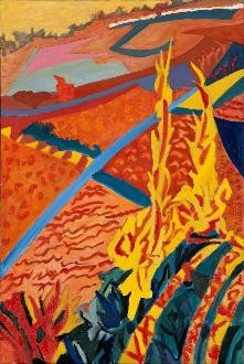Glühende Landschaft, Öl auf Leinwand, 1992