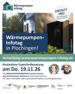 Graphik: GVV Christine Brachthäuser Plakat zum Wärmepumpen-Infotag in der Stadthalle Plochingen