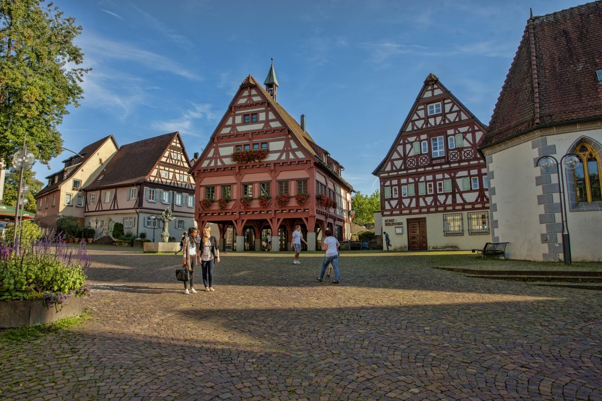 Blick auf den Marktplatz von Plochingen