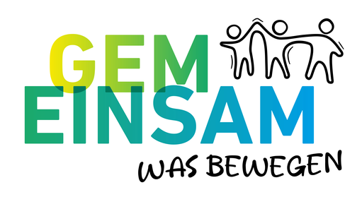 Logo Gemeinsam was bewegen, BMSFSJ Logo der Kampagne Mach dich fit gegen Einsamkeit